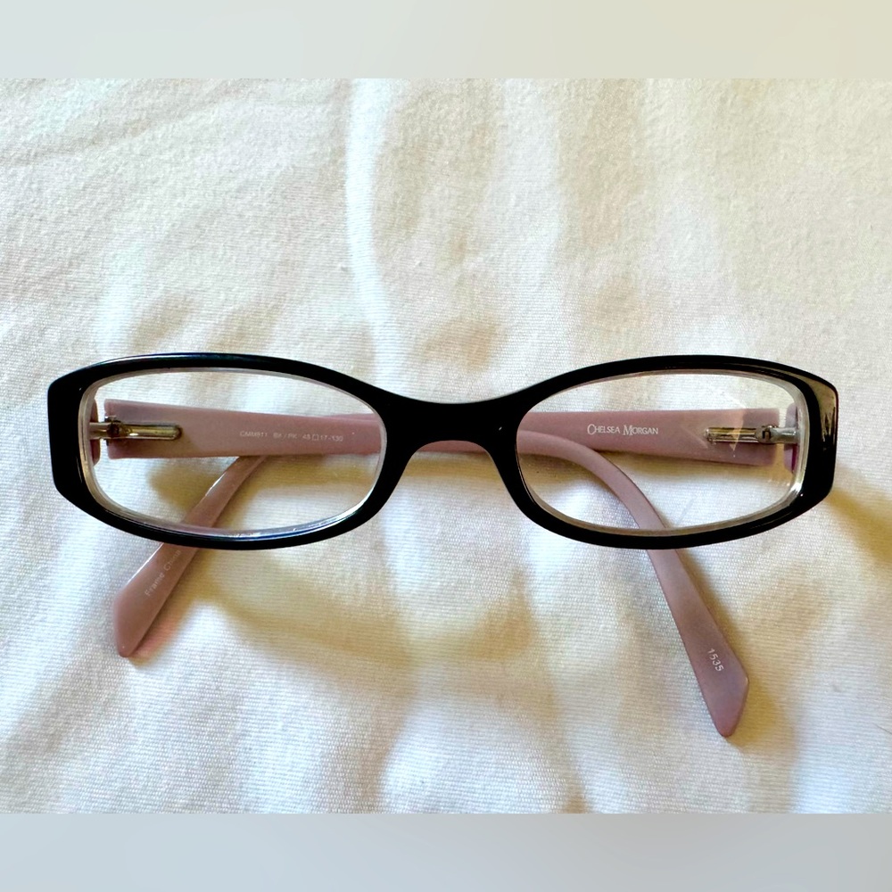 Chelsea Morgan Black and Pink Eyeglasses Frames